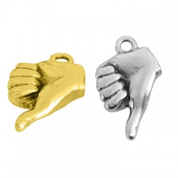 Brass Cast Charm Hand 8x13mm