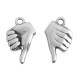 Colgante de Metal Latón Mano Pulgar 8x13mm