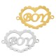 Brass Cast Connector Heart “BOY” 17x14mm