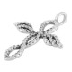 Ciondolo a Croce in Ottone Fuso 18X22 mm