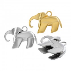 Pendentif en laiton éléphant 25 x 15 mm/7 mm