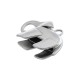 Colgante de latón con forma de elefante 25 x 15 mm/7 mm