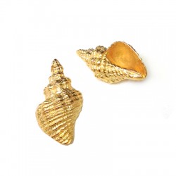 Colgante de Metal Latón Caracol 12x22mm (Ø1.2mm)