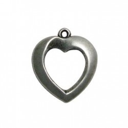 Ciondolo in Zama Cuore Vuoto 23x28mm