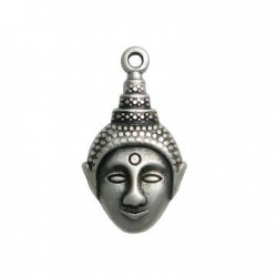 Breloque Buddha Thai en Métal/Zamac, 17x30mm