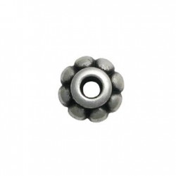 Μεταλλική Ζάμακ Χυτή Χάντρα Λουλούδι 18x10mm Ø5mm