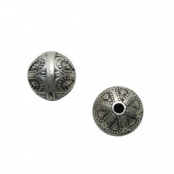 Μεταλλική Ζάμακ Χυτή Χάντρα Μπίλια 12x11mm Ø1.8mm