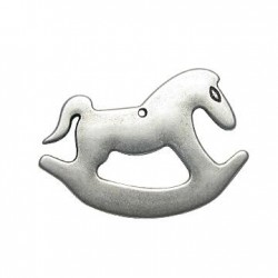Colgante de Metal Zamak Caballo Balancín 33x50mm