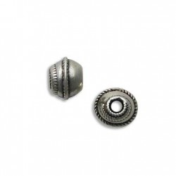 Zamak Bead Bali Style Round 9x10mm Ø3.2mm