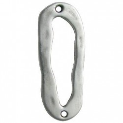Intercalaire Ovale Irrégulier en Métal/Zamak, 20x50mm