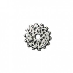 Passant Disque Martelé en Métal/Zamac, 21mm (Ø 3.6mm)