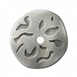 Disque Irrégulier en Métal/Zamac, 42mm (Ø 5.7mm)