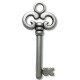 Colgante de Metal Zamak Llave 13x30mm