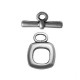 Cierre Aro Barrita de Metal Zamak Cuadrado 16mm