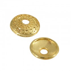 Μεταλλικό Ζάμακ Χυτό Καπελάκι Χάντρας 12mm Ø2.7mm