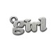 Μεταλλικό Ζάμακ Χυτό Μοτίφ Λέξη ''girl'' 22x12mm