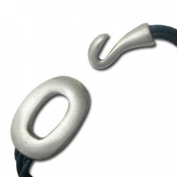 Zamak Clasp Buckle Oval 35x25mm Ø9x2mm Oval - Ø5mm Hook)