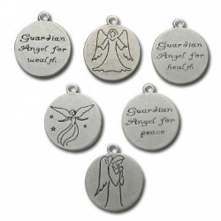 Colgante de Metal Zamak Ángel 18mm 6 Estilos Surtidos Inglés