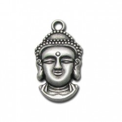 Colgante de Metal Zamak Cabeza Buda 15x29mm