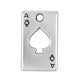 Breloque Carte à jouer As en Métal/Zamac, 16x9mm