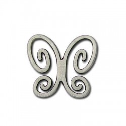 Colgante de Metal Zamak Mariposa 24x26mm