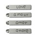 Μεταλλικό Ζάμακ Χυτό Στοιχείο Love/Amour/Amor/Amore 28x5mm