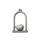 Zamak Pendant Bird in Cage 20x32mm