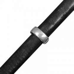 Zamak Slider Spacer Oval for Regaliz Leather 6x10mm Ø10x7mm