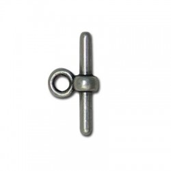Zamak Clasp for Rubber Cord with Bail 18x2.1mm