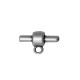 Cierre de Metal Zamak/Conector para Cordón de Caucho con Anilla 22x3.5mm