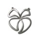 Zamak Pendant Butterfly 45x54mm