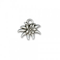 Zamak Charm Edelweiss Flower 20x18.5mm