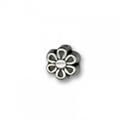 Zamak Bead Flower 7mm Ø1.5mm