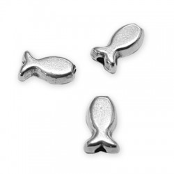Zamak Bead Fish 9x5.2mm Ø1.6mm