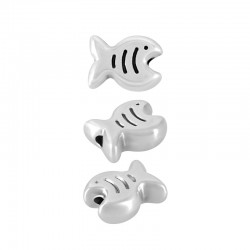Zamak Bead Fish 9x7mm Ø1.5mm