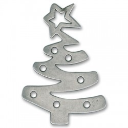 Pendentif Sapin de Noël en Métal/Zamac, 100mm