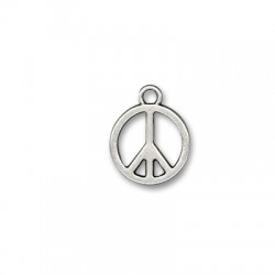 Colgante de Metal Zamak Signo de la Paz 15mm