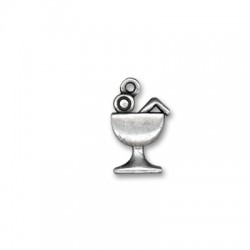 Ciondolo in Metallo Zama Bicchiere da Cocktail 13x20mm