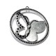 Zamak Pendant Round with Butterfly 52mm