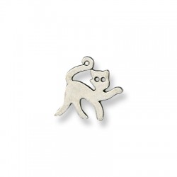 Zamak Charm Cat 21x18mm
