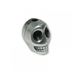 Μεταλλικό Μοτίφ Νεκροκεφαλή Περαστή 14x18mm Ø3.6mm