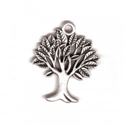 Pendentif Arbre à Prières en Métal/Zamac, 29x23mm
