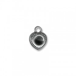 Breloque Cœur Support en Métal/Zamac, 11mm (pour SS29)