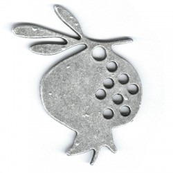 Pendentif Grenade en Métal/Zamac, 60x55mm