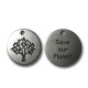 Colgante de Metal Zamak Redondo "Save Our Planet" 20mm