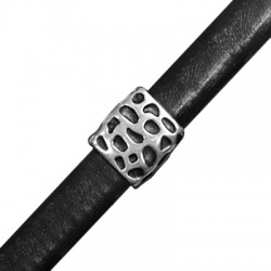 Μεταλλική Ζάμακ Χάντρα Σωλήνας 15x11x14mm Ø10x7mm(Regaliz)