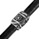 Passant Tube en Métal/Zamac pour Cuir Regaliz, 20.5x13x15mm