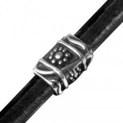 Passante Tubo in Metallo Zama Tubo Decorato 20x13x15mm (Ø 10x7mm)