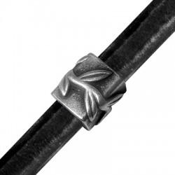 Passante in Metallo Zama Tubo Decorato 15x12x14mm (Ø 10x7mm)