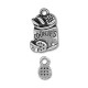 Colgante de Metal Zamak Tarro de Galletas Set 18x12mm